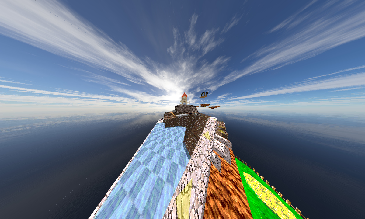 All of the matrix math in the engine was done by me so there are still some bugs to be worked out. For some reason when I changed the near and far distance it messed up my FOV