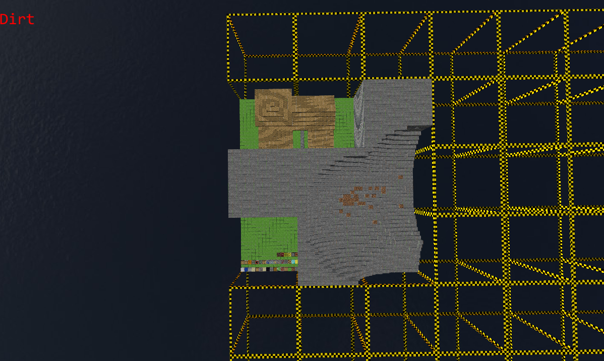 Switched to original minecraft textures since they are lower resolution. Added a lot more chunks with a spherical view distance. Haven't done any Frustrum Culling yet so the view distance is pretty tiny