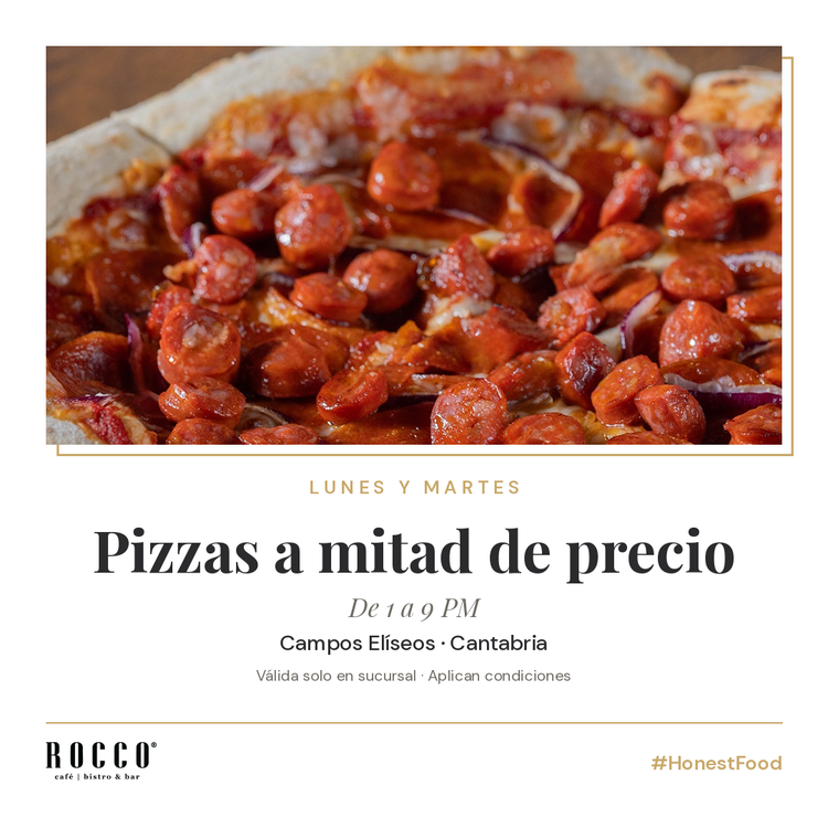 Pizzas a mitad de precio