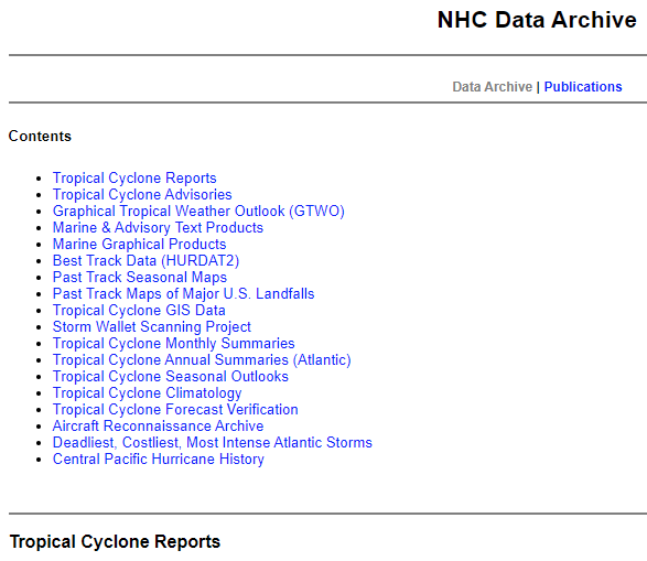 NHC Data Archive
