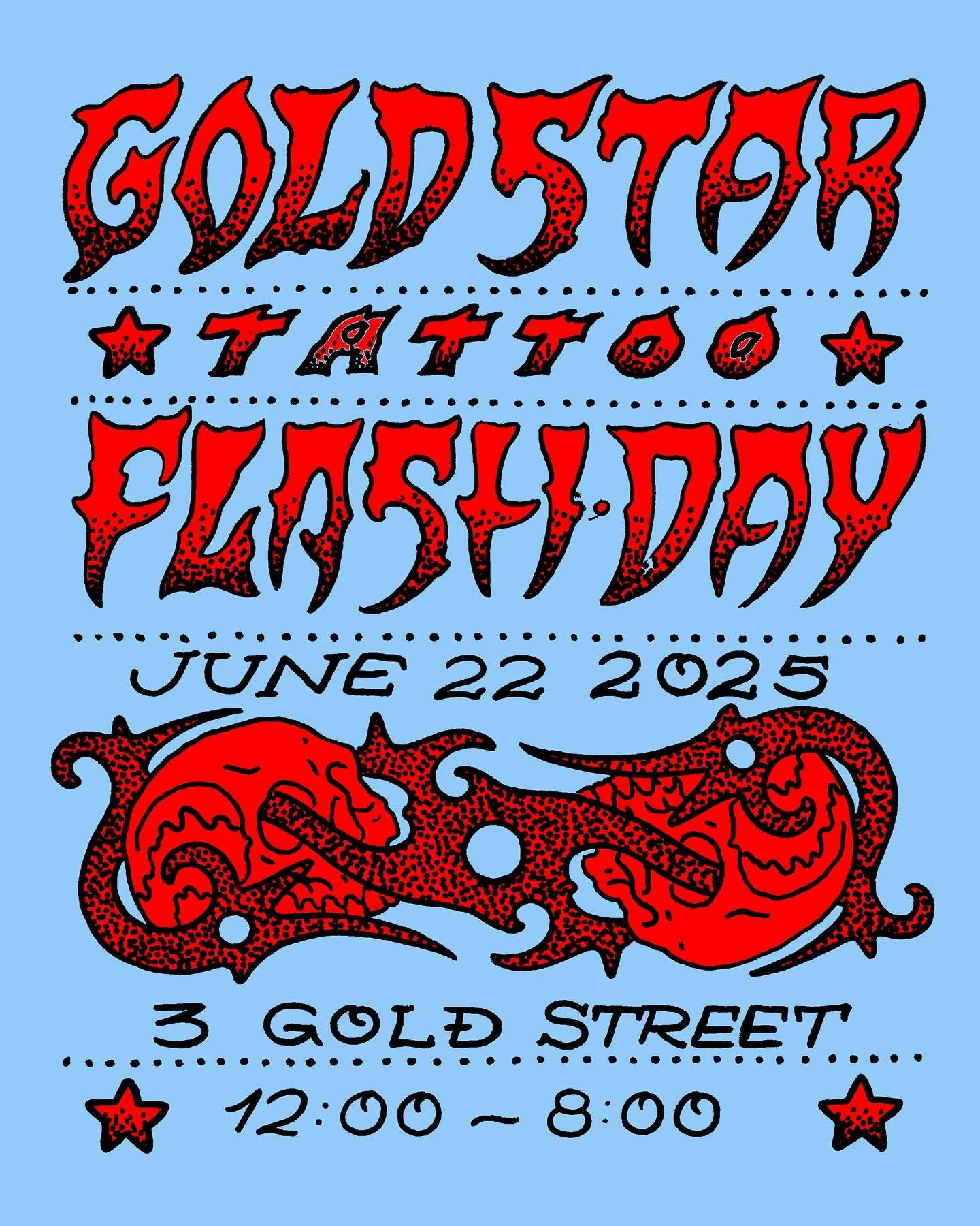 Attention party people!
We&rsquo;re back at it with a good old fashioned flash day down here in the alley. 
Sunday, June 22nd you&rsquo;ll find new flash available from @jasonasaras @j.zanghi and @bellowstattooer.
12-8pm. 
First come, first served.
F