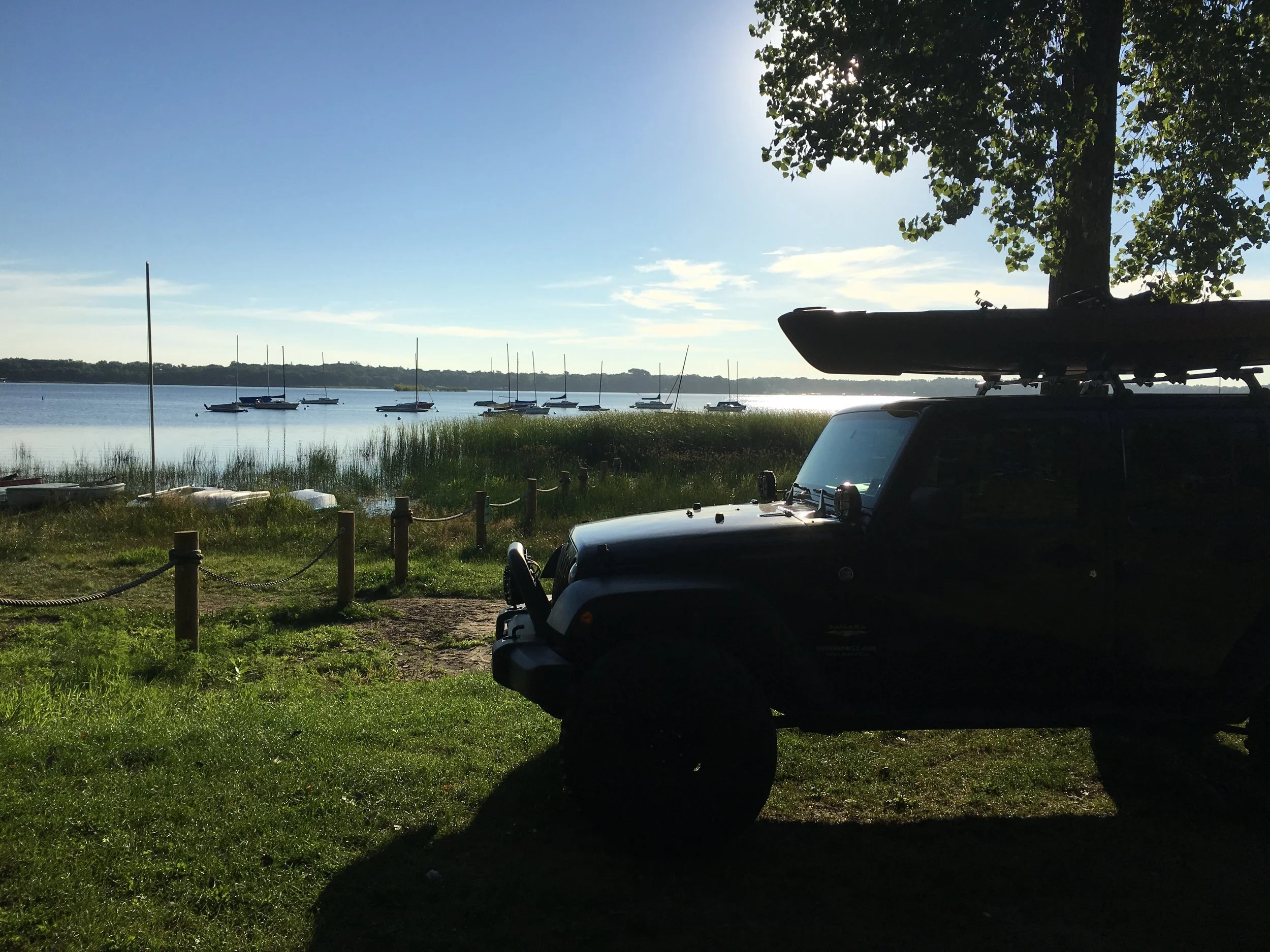 Launching at Matoska Park, just a few minutes from the office.