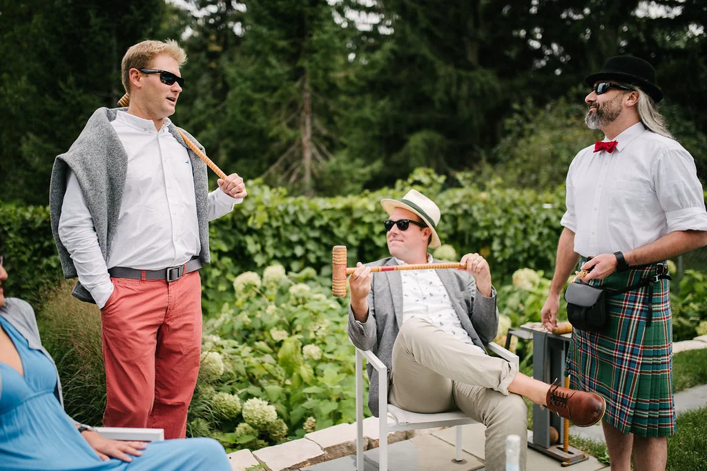 Croquet anyone? Monica, Mark, Adam & Michael