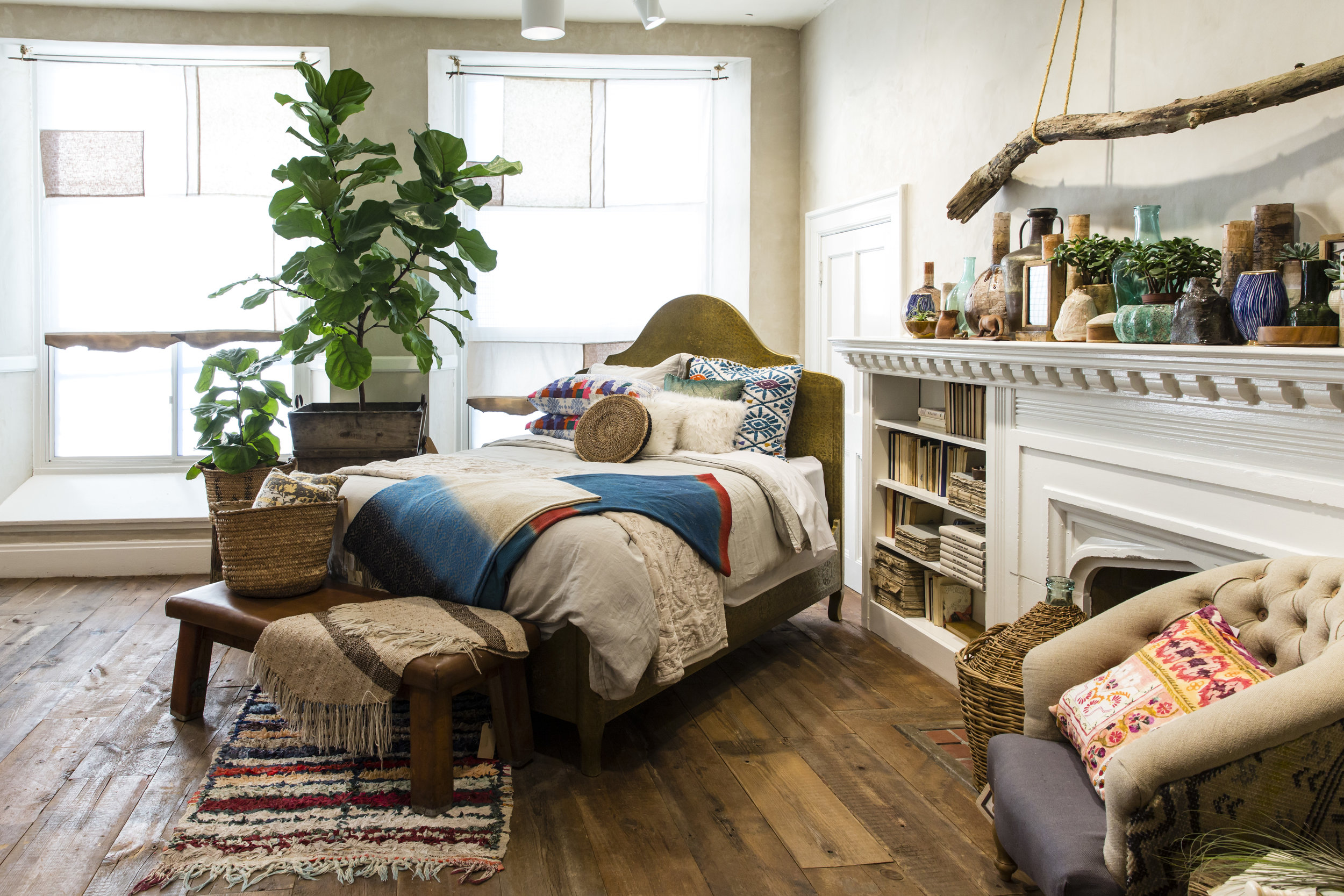 Interior design display at Anthropologie in Toronto, created in collaboration with NewStudio Architecture