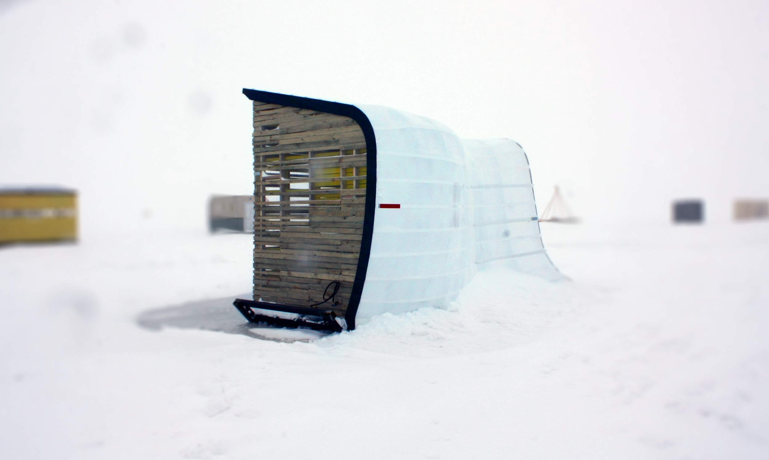 Snowdrift-inspired art shanty designed by NewStudio Architecture