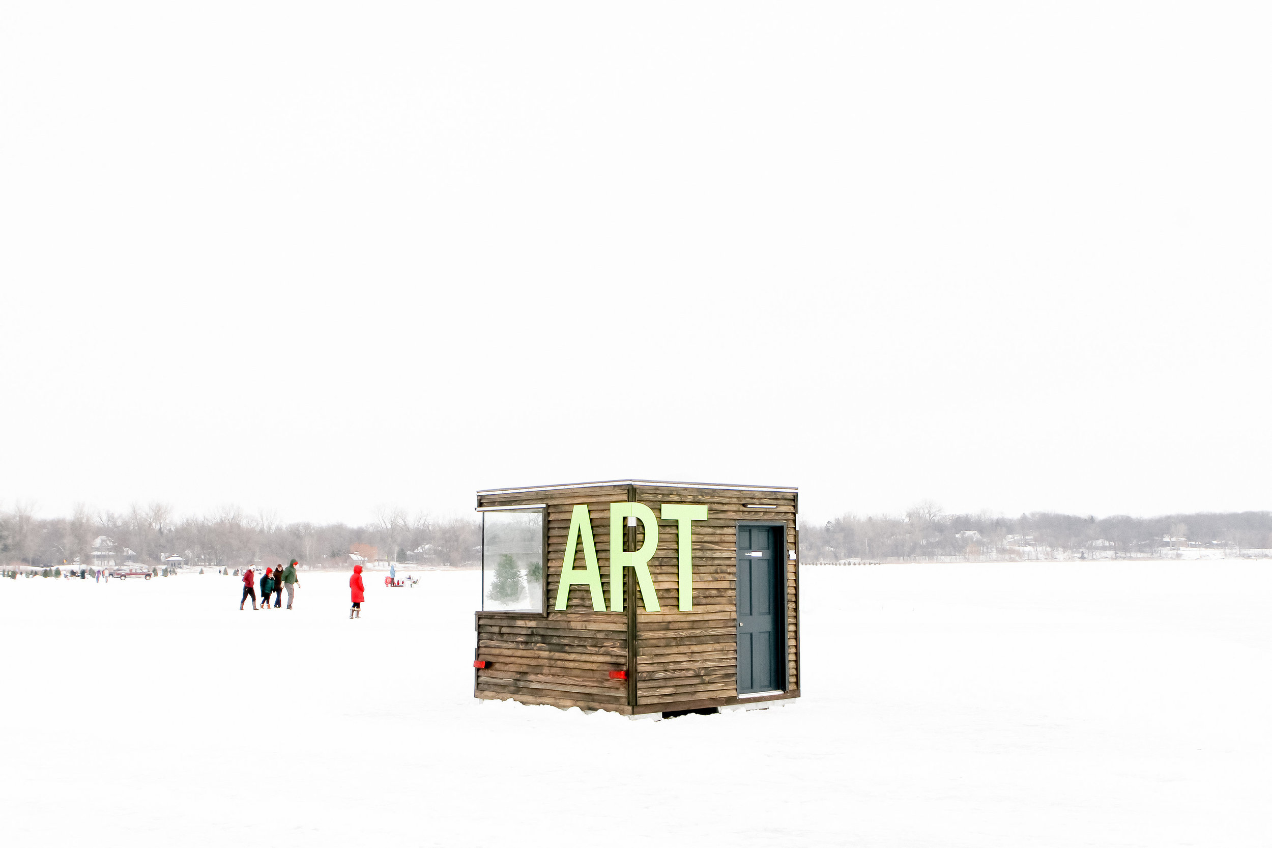 NewStudio Architecture's art shanty let visitors interact with artists inside the compact studio