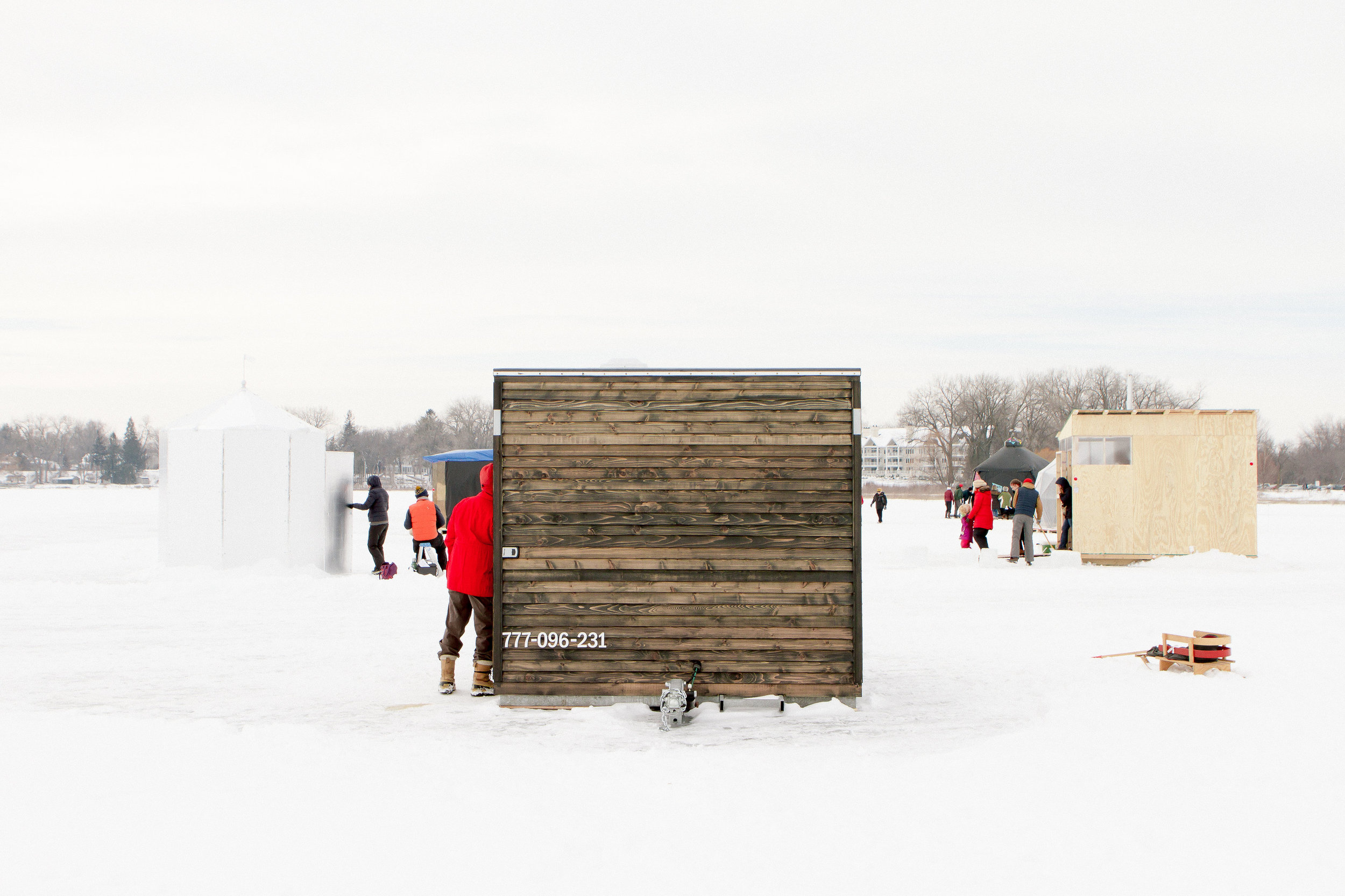 NewStudio Architecture designed its art shanty on skids to be portable