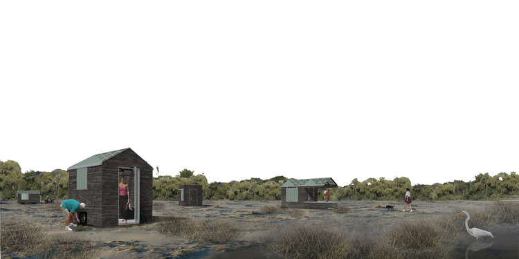 NewStudio Architecture's Adam Jarvi created speculative renderings of portable shelters