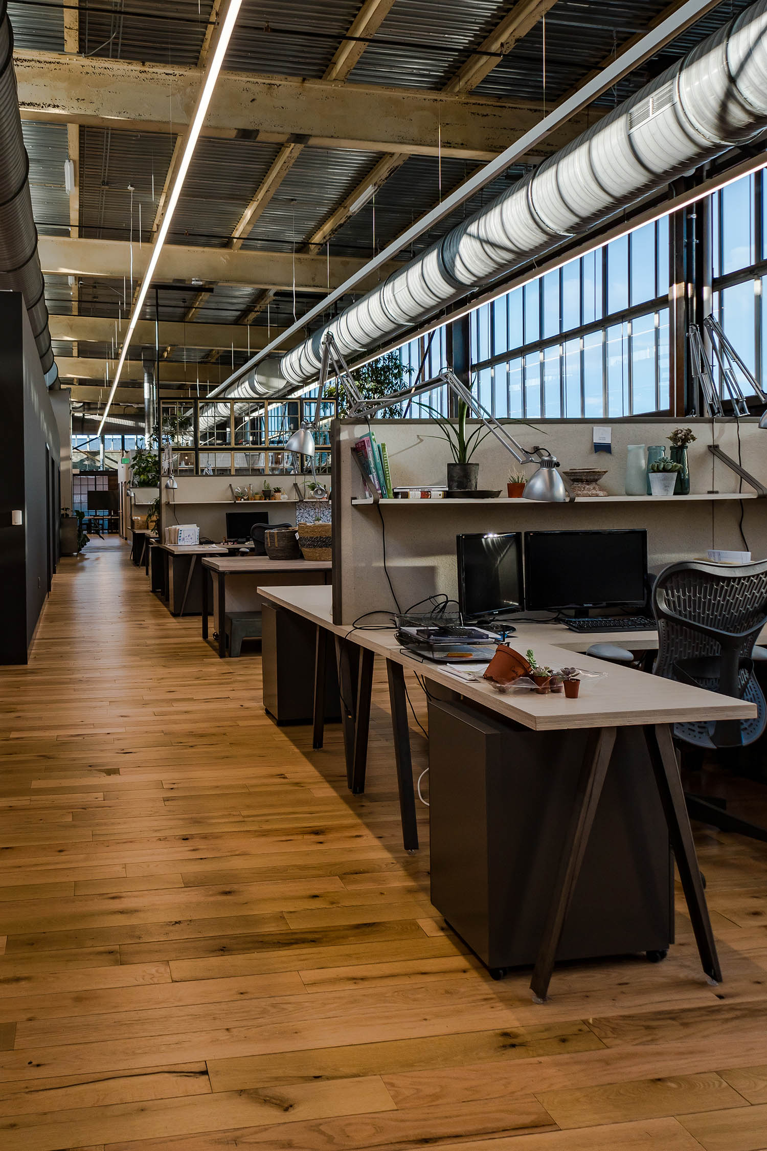 Terrain workspaces, designed in collaboration with NewStudio Architecture, for the Navy Yard Building 18 Annex