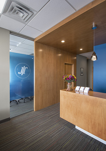 Interior lobby of Johnson Turner legal offices designed by NewStudio Architecture