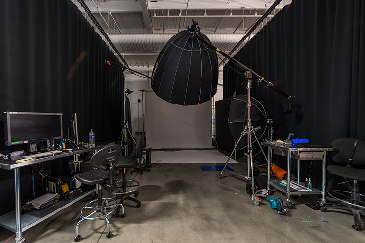 Flexible space within the URBN Headquarters can become a photo studio; designed in collaboration with NewStudio Architecture