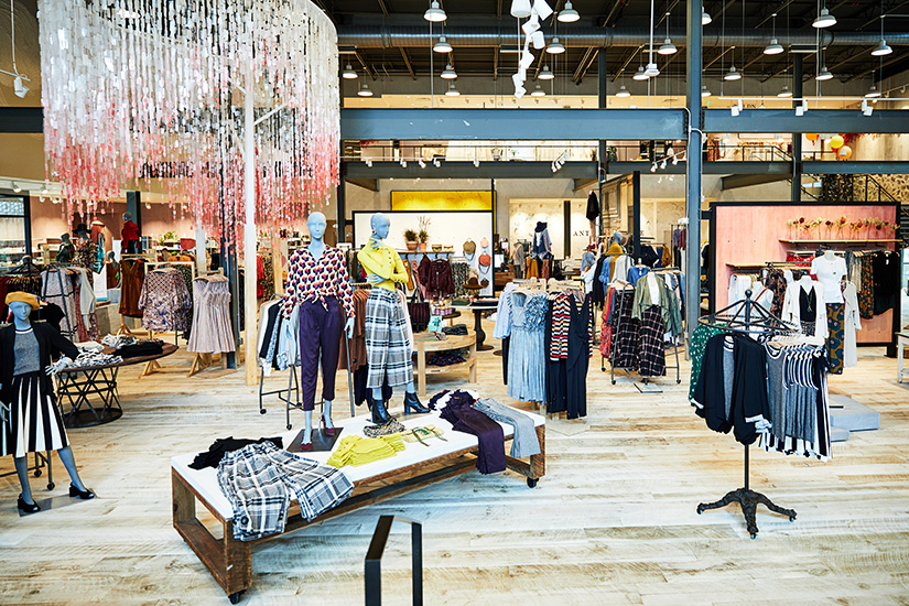 Interior of Anthropologie store at Devon Yard, designed by NewStudio Architecture