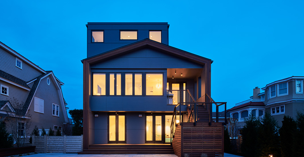 NewStudio Architecture's Avalon Shorefront retreat features an open-concept floor plan.