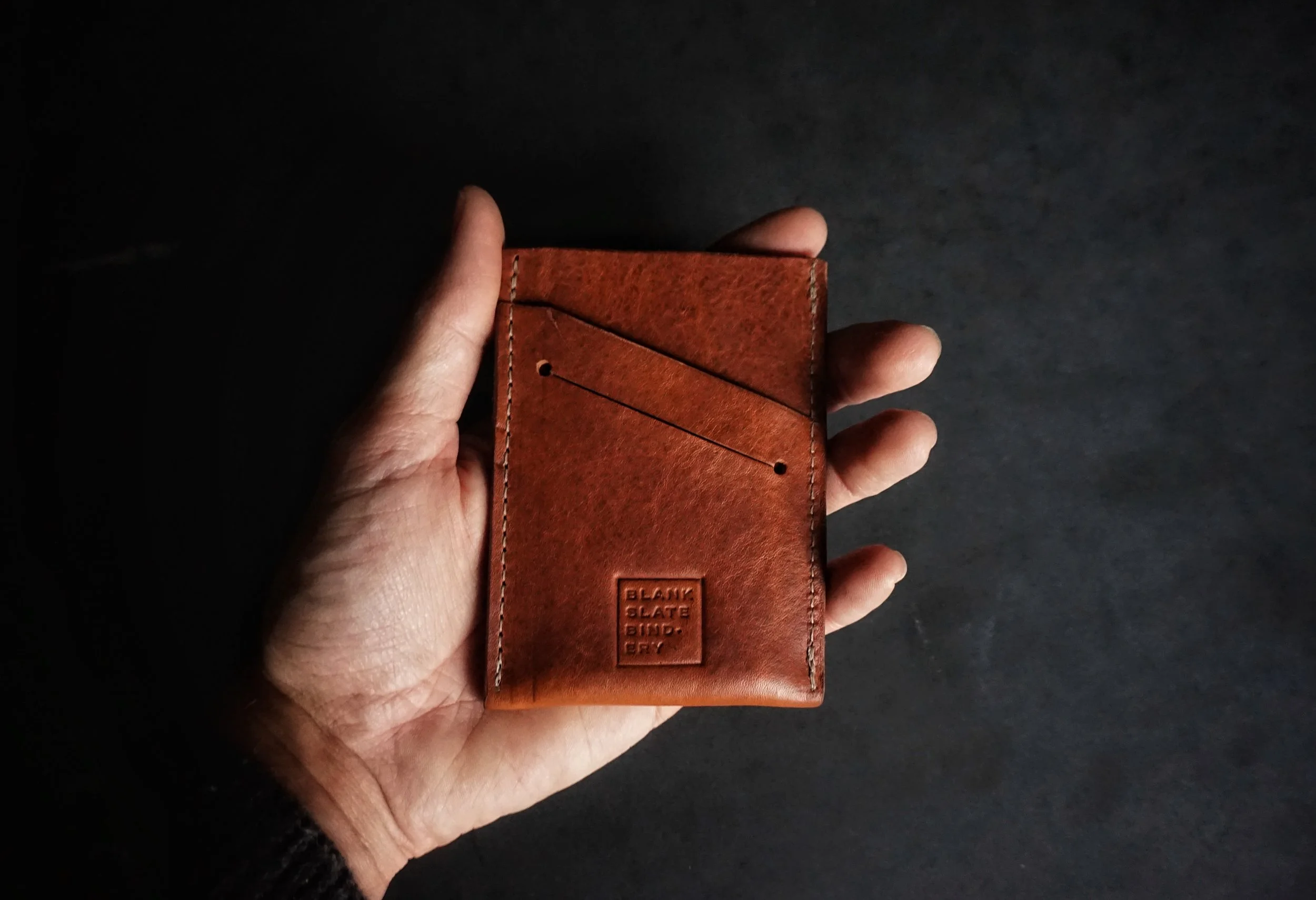 Italian veg tan card sleeve