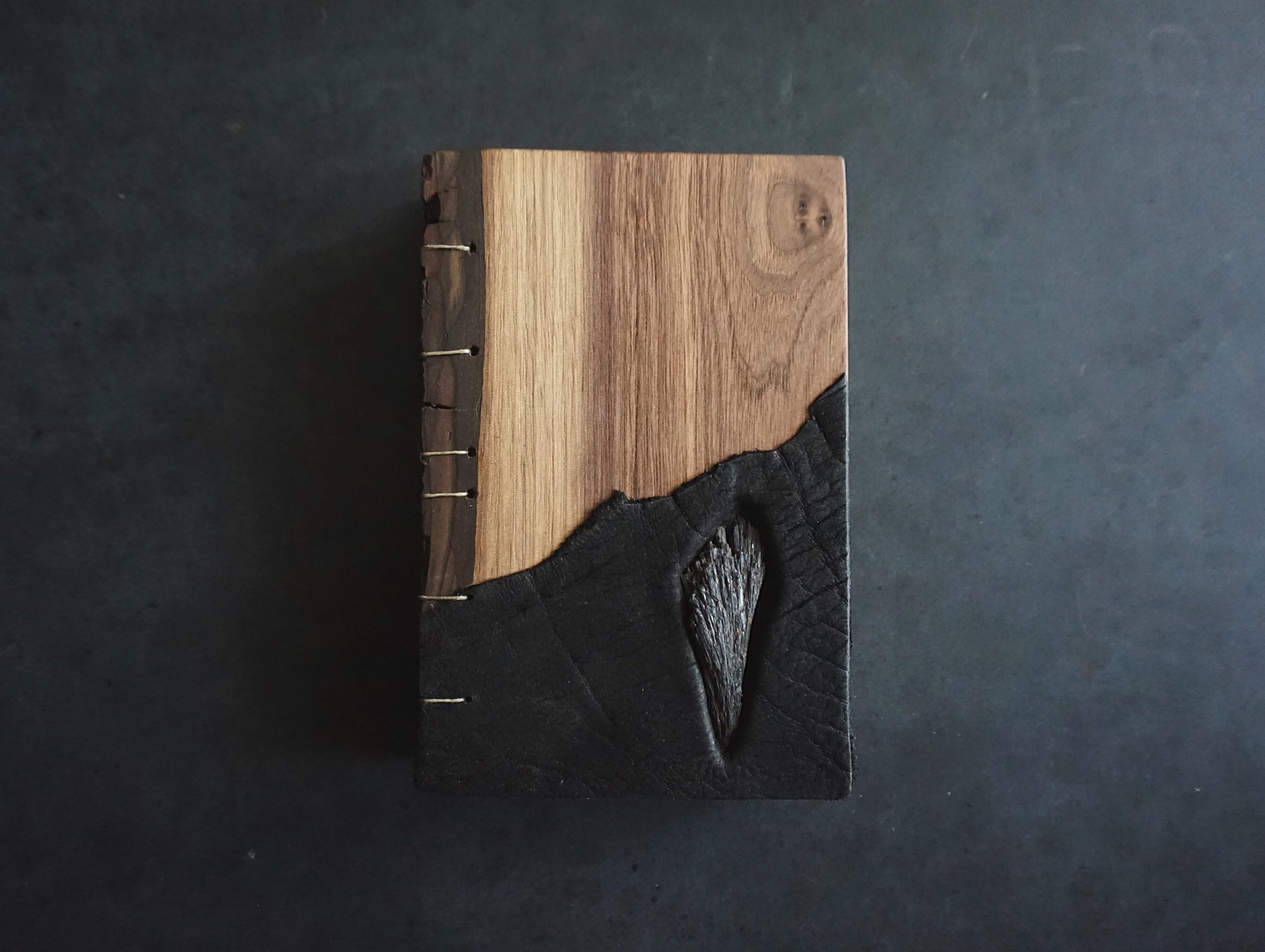 walnut, kyanite, and buffalo