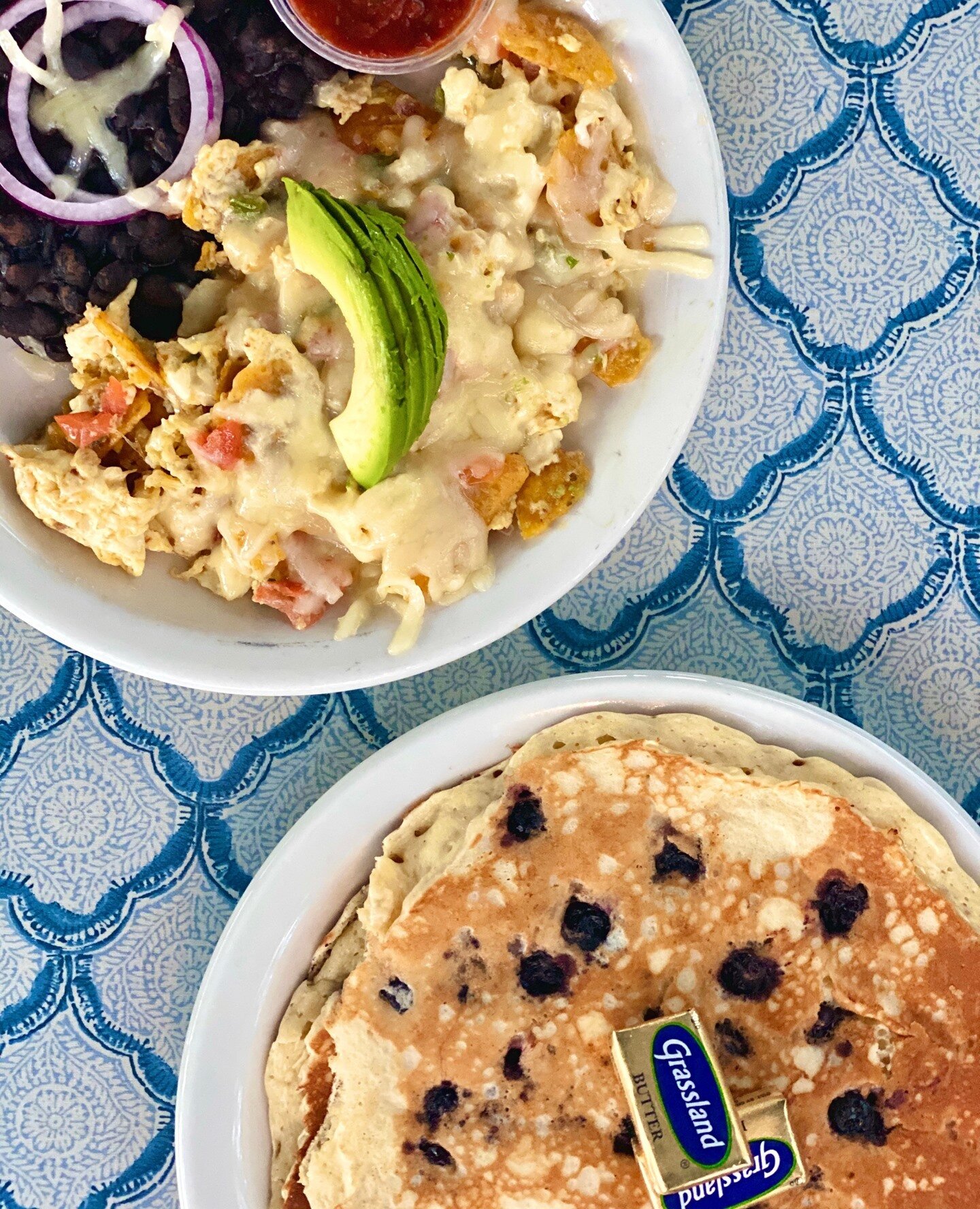 Breakfast is served 🥞(Pro-tip! Add 🥑 to those migas!) Visit us for full-service dine-in or order your Magnolia favorites online for pick up or delivery, link in our bio!⁠
⁠
Masks required for pick up &amp; dine-in for all customers over the age of 