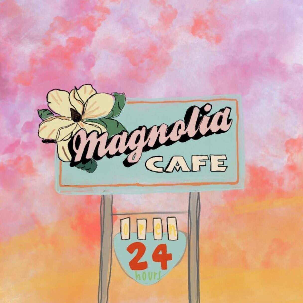 &ldquo;An ode to my favorite restaurant💗&rdquo; 
Check out this beautiful painting of our Magnolia West sign by @art.by.rms