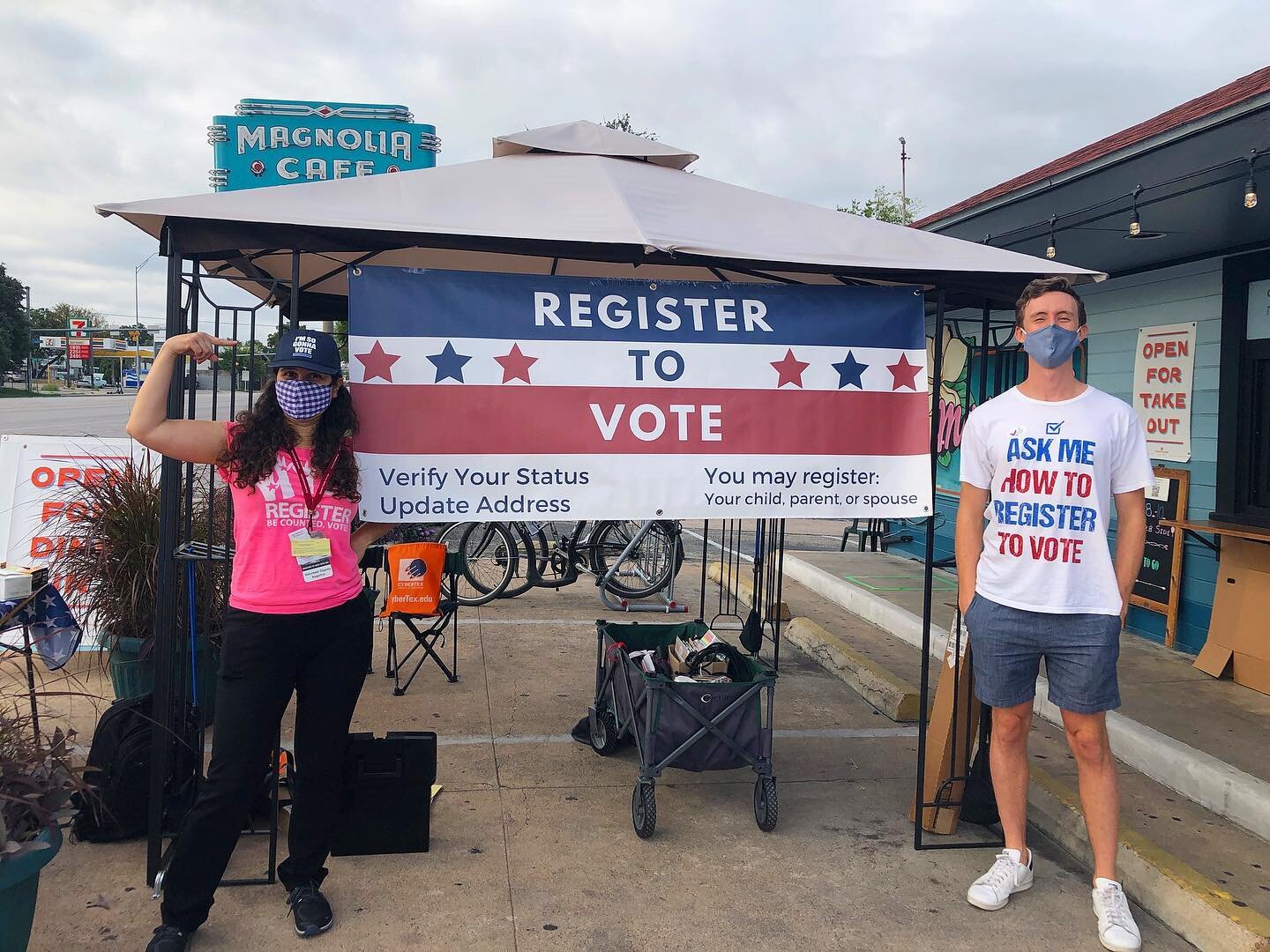 Looking to register to vote? Swing by Magnolia Cafe &amp; check out our booth today during brunch! ✨