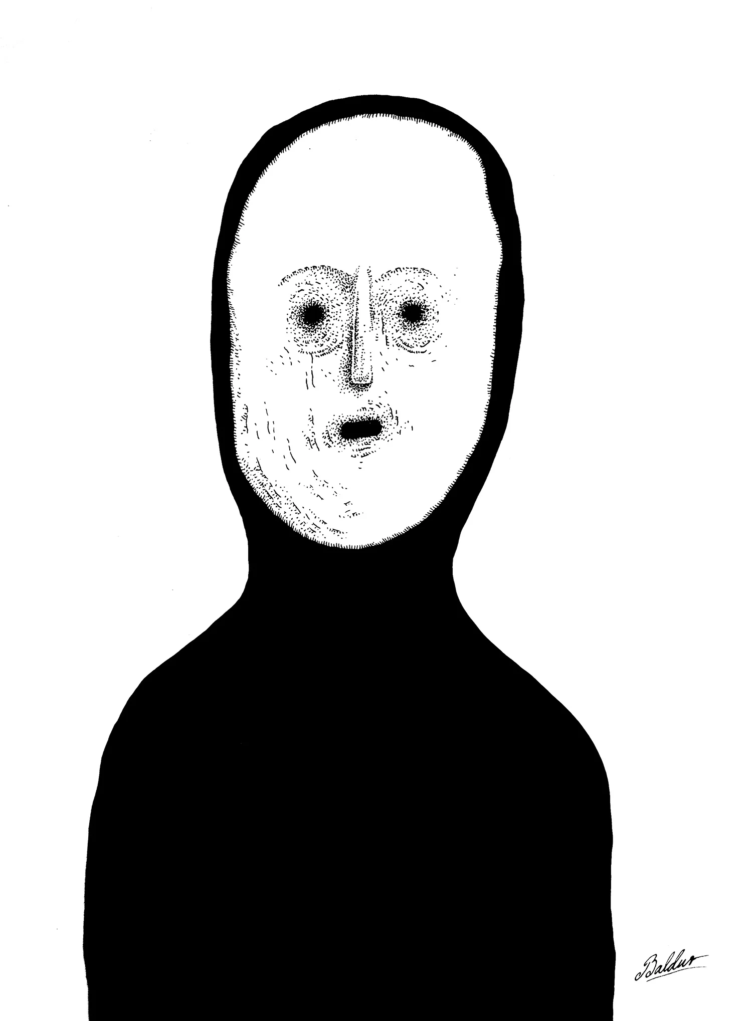 Dauðinn Pen & Ink on Paper, 14x17 2016