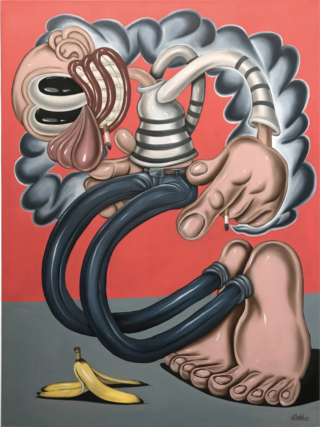 Slip-A-Dee-Doo-Dah 36x48, Oil on Canvas 2018