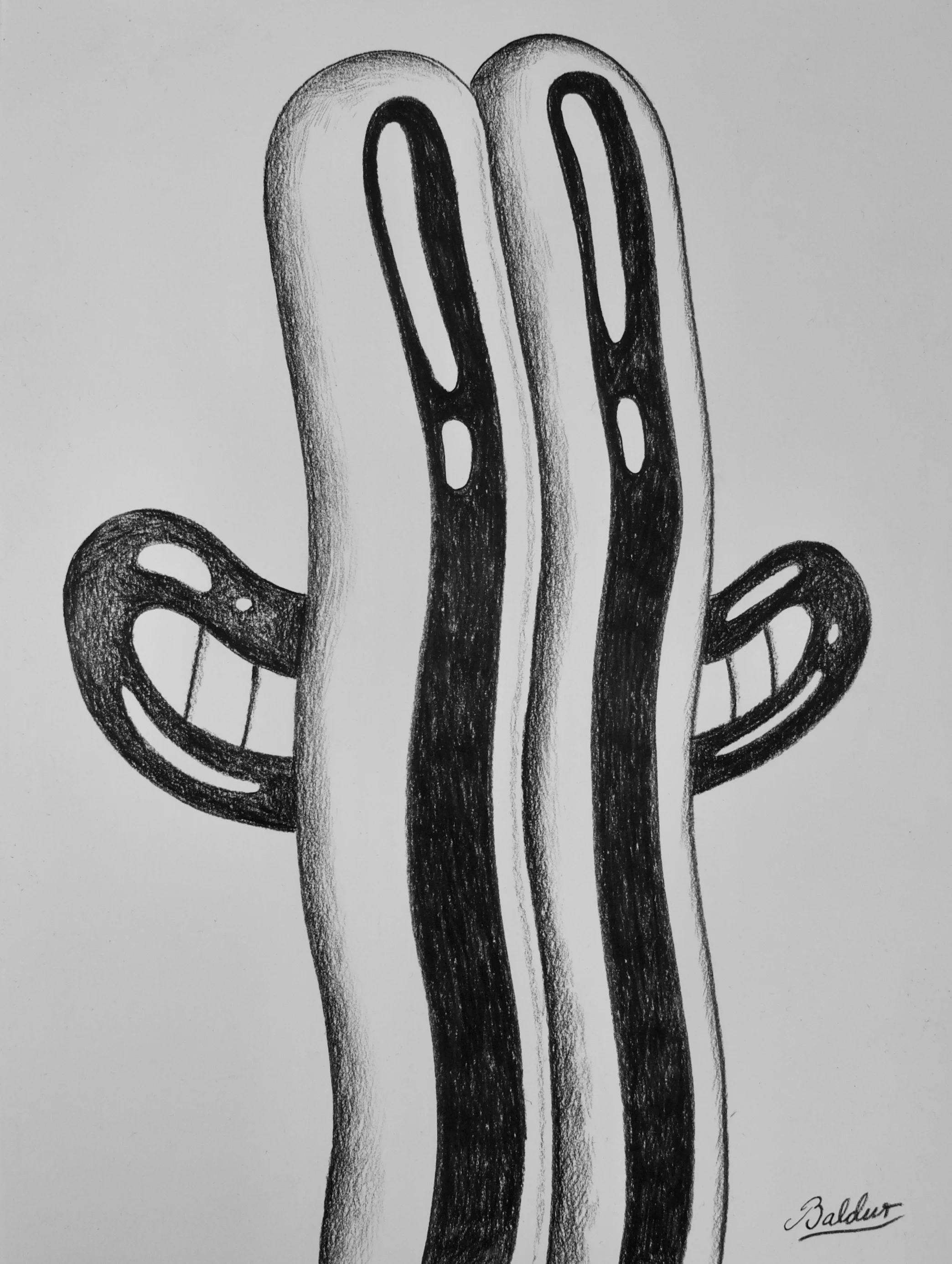 Ol’ Big Eyes Charcoal on paper, 11x14 2018