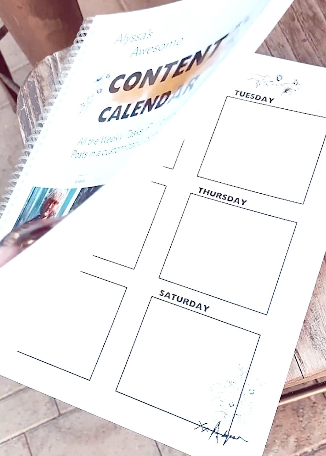 Content Calendar Real Life Planner Example Xx Alyssa