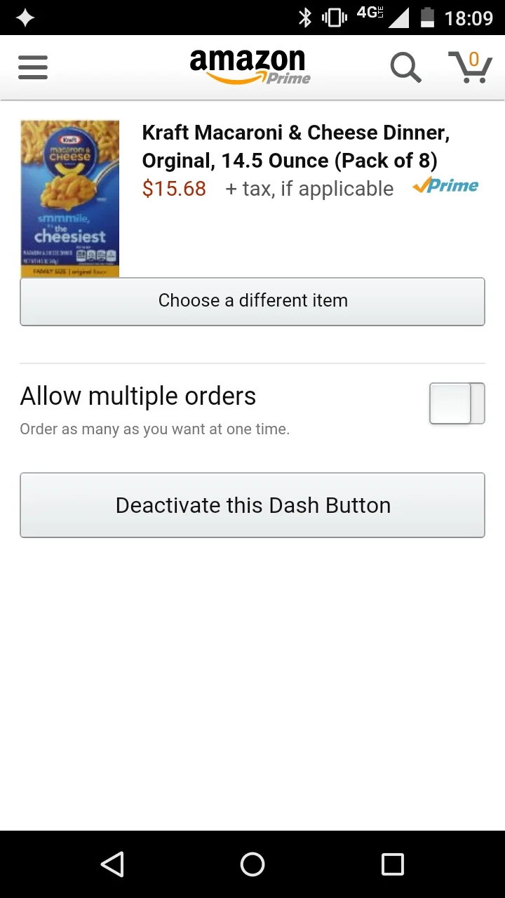 Multiple-item ordering is off by default, preventing over-ordering.