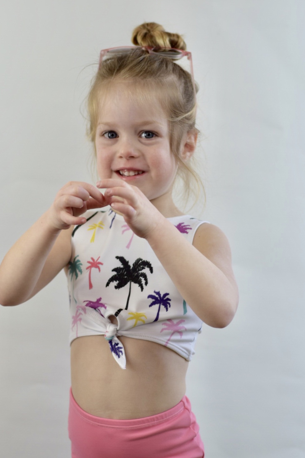 Crayon Palms Tie Top Tank