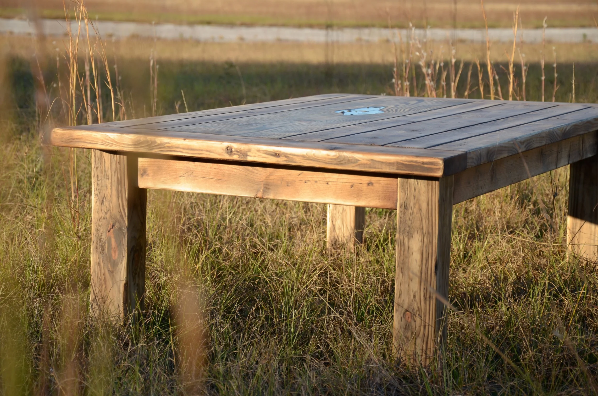 distressed coffee table