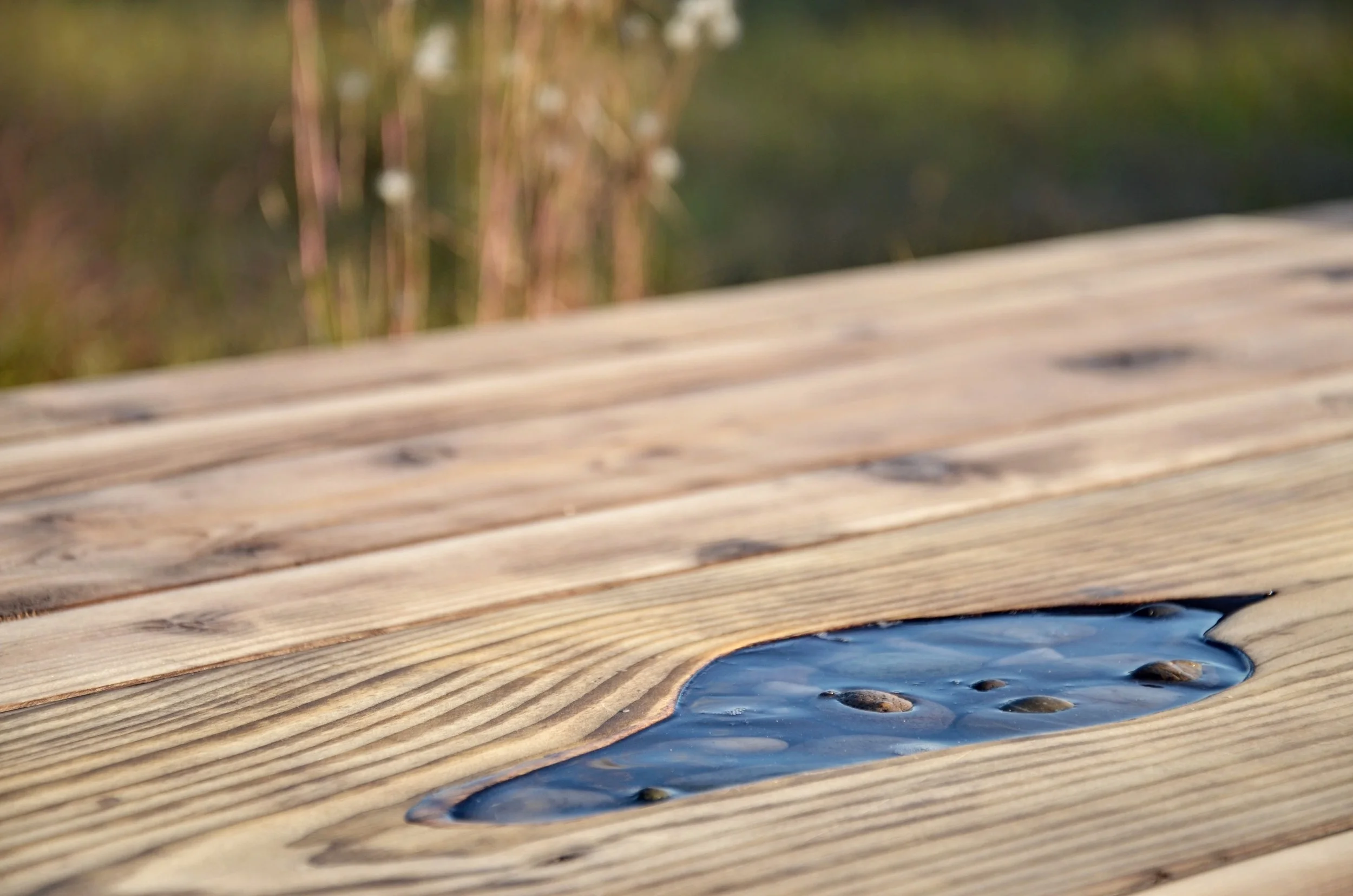 river inlay coffee table
