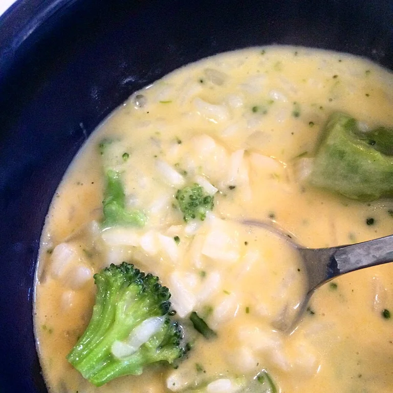 Broccoli Cheese and Rice Soup