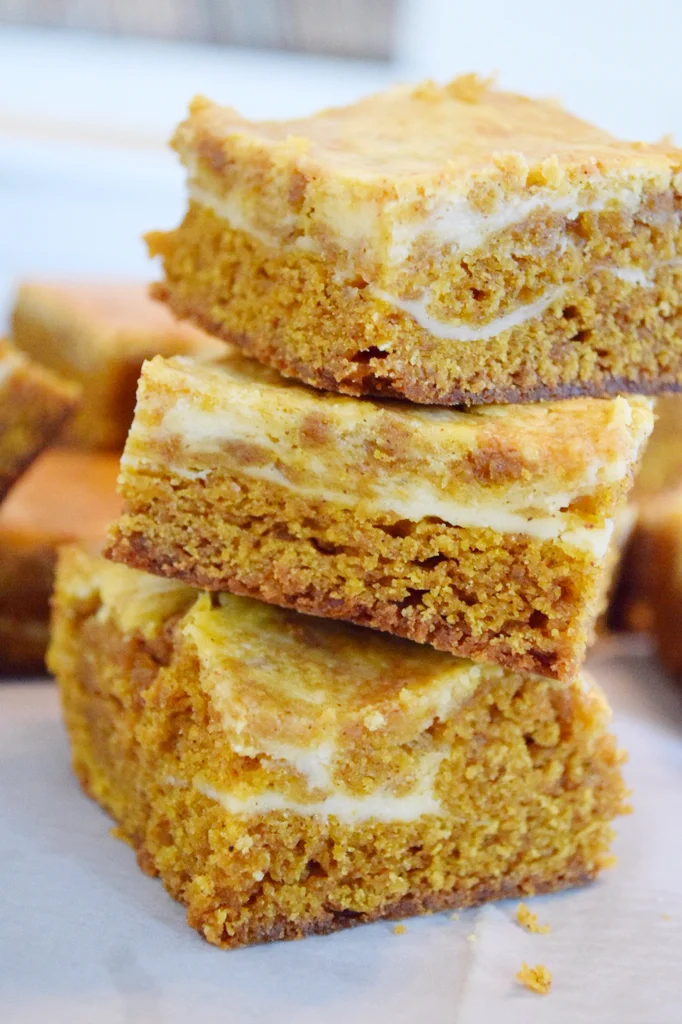 Pumpkin Cream Cheese Blondies