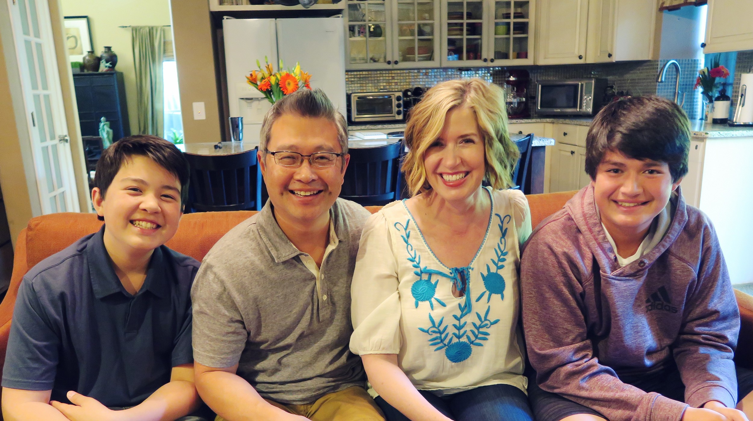 The Bates family all smiles...