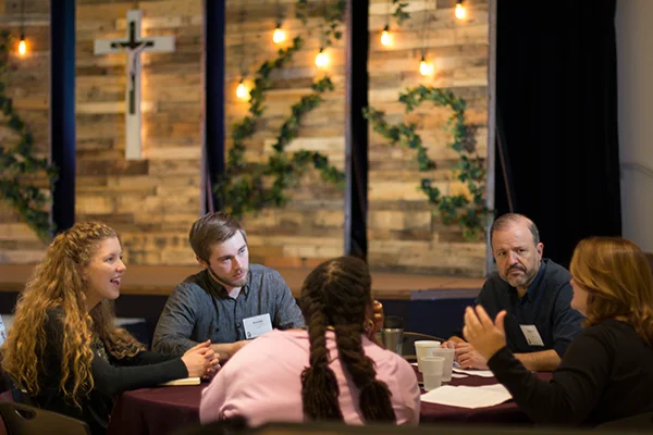 These groups become small Christian communities where weekly spiritual encouragement, accountability, and personal sharing builds bonds as brothers and sisters in Christ.