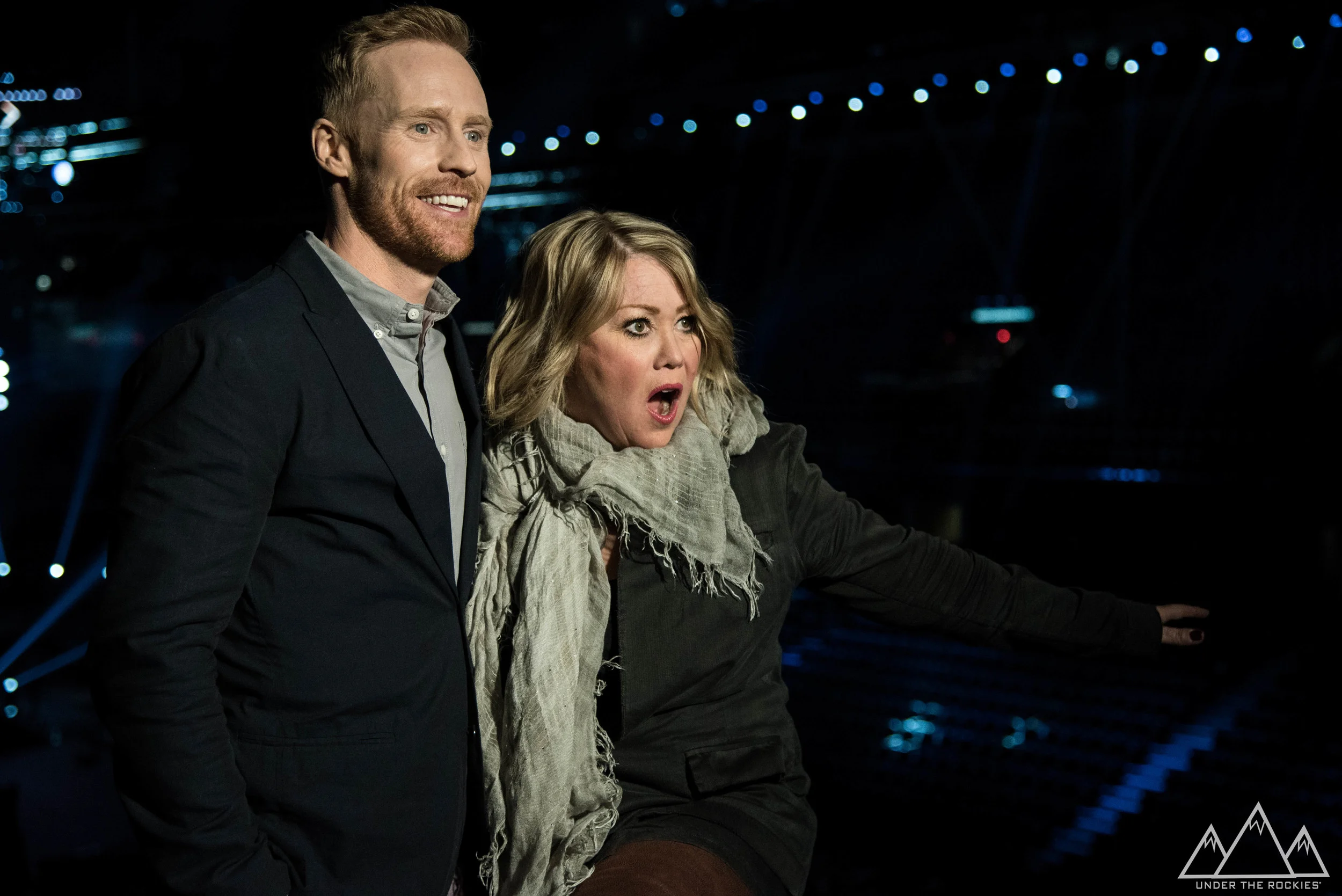 Jon Montgommery and Jann Arden, photographed at the JUNOs set reveal.