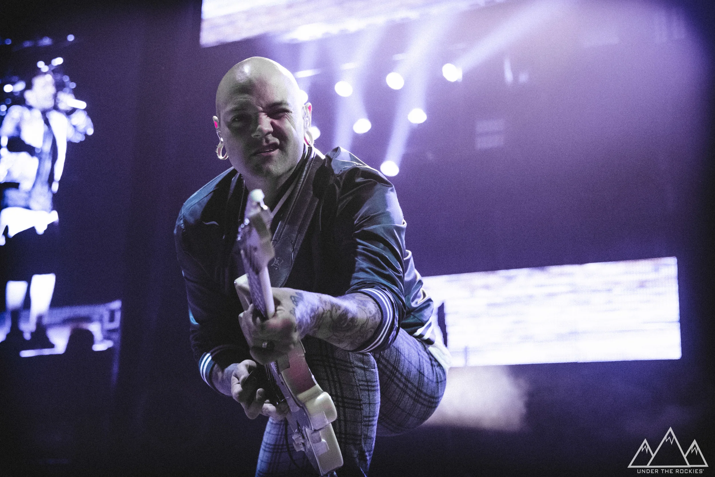 Guitarist Dave Rosin giving me the stink eye. Makes for a great shot!