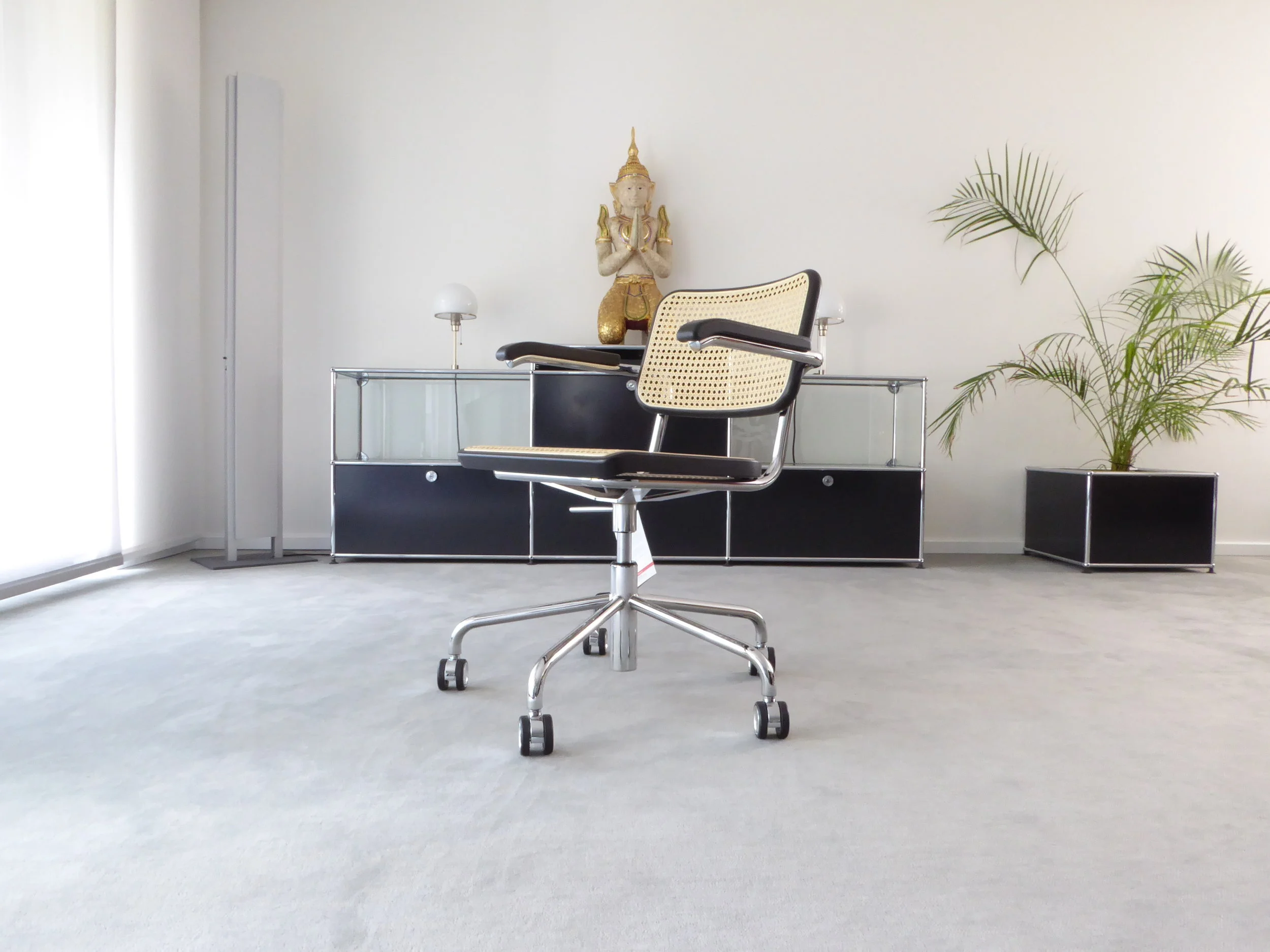 Thonet S64 VDR Bürodrehstuhl Atelier Chrom Marcel Breuer Bauhaus, Neu!