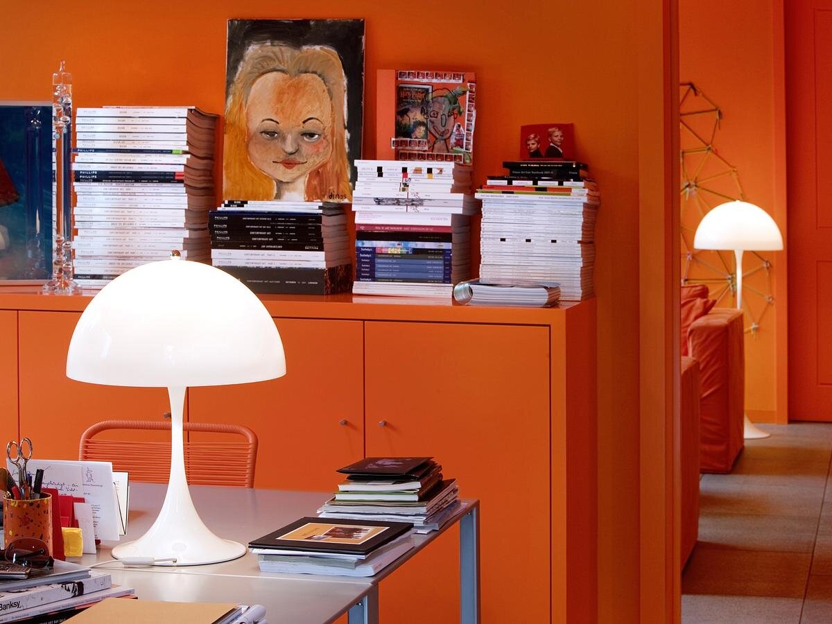 Louis Poulsen Panthella 400 Tischleuchte opal weiß Verner Panton Neu