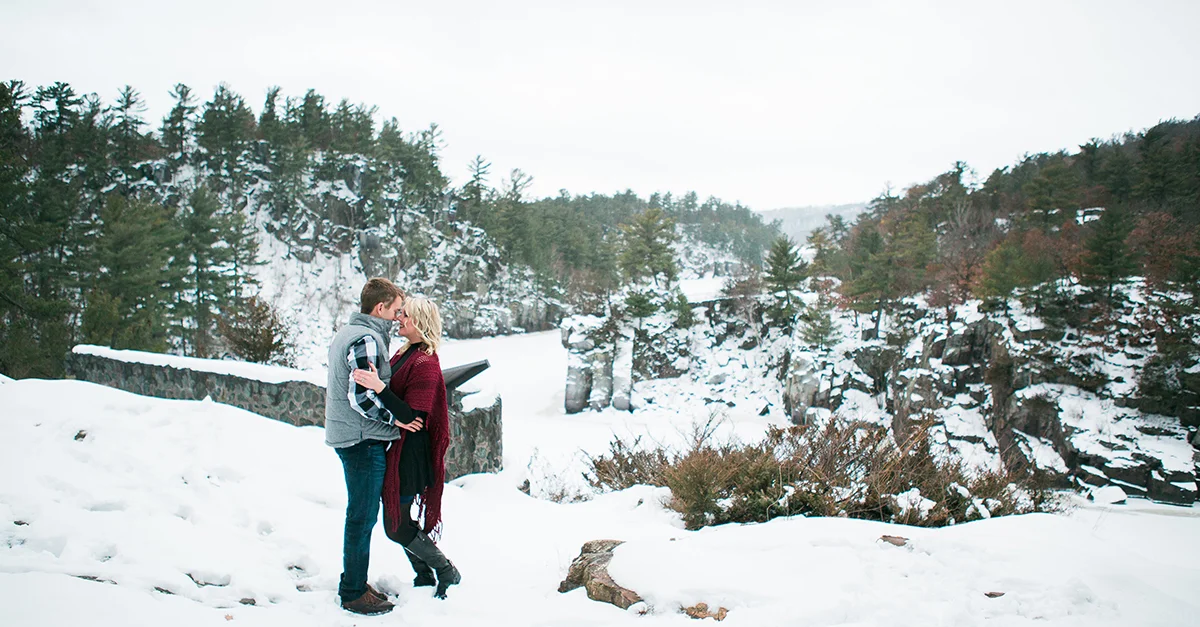 Quincee &amp; Joey // Winter Engagement Session, Taylors Falls MN