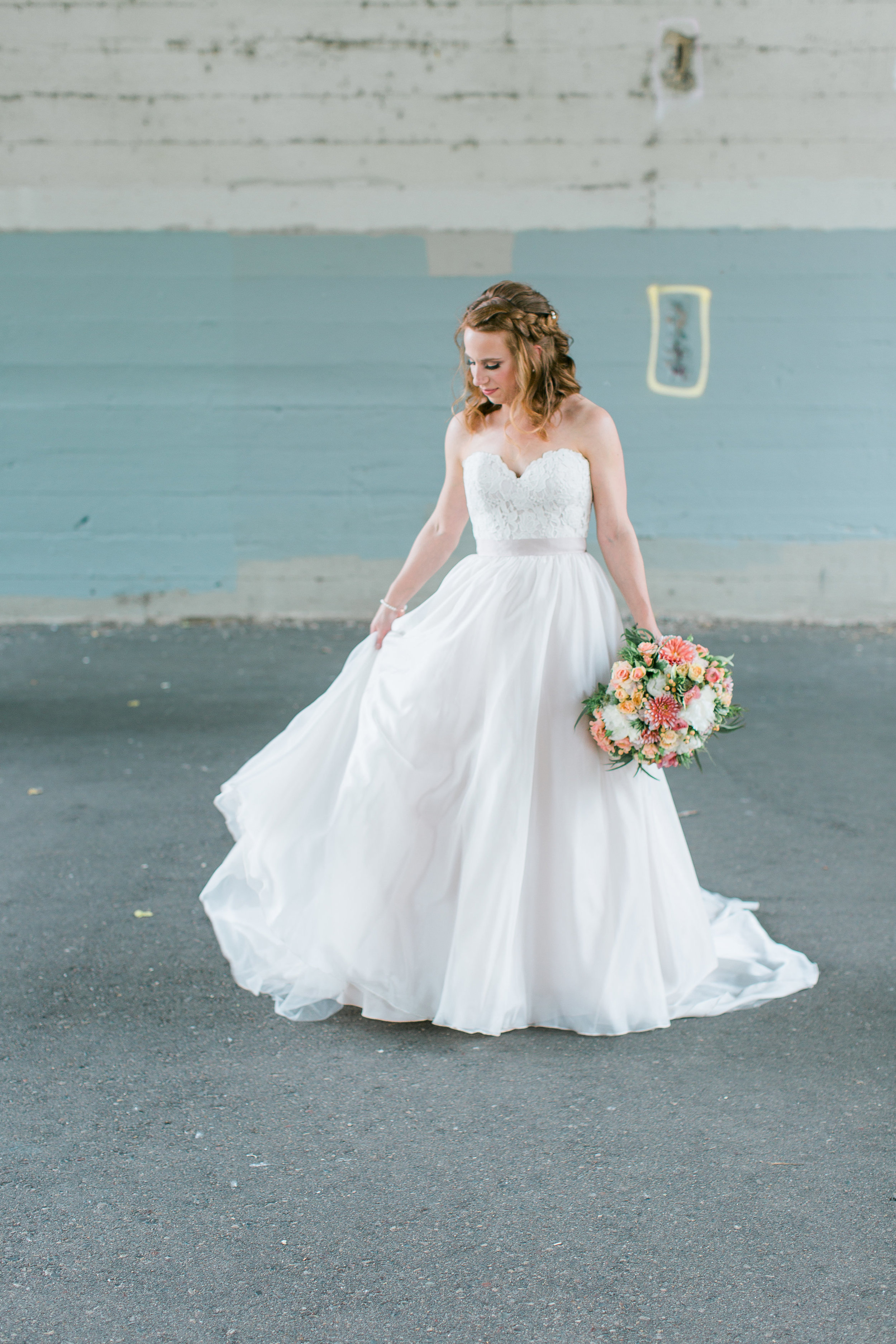 St. Anthony Main Minneapolis bridal portrait Minnesota wedding photography Mallory Kiesow Photography