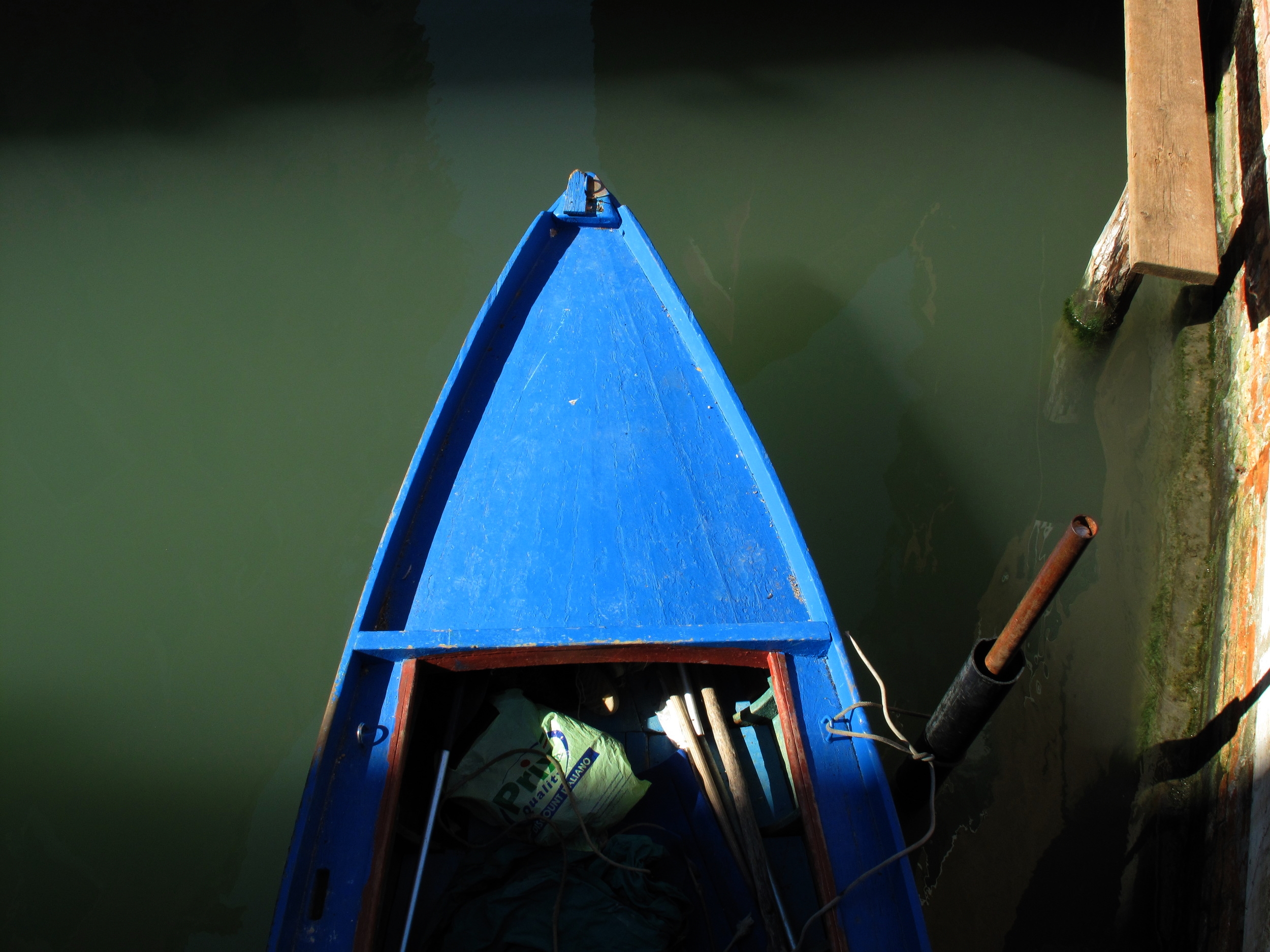 Blue Boat in Venice