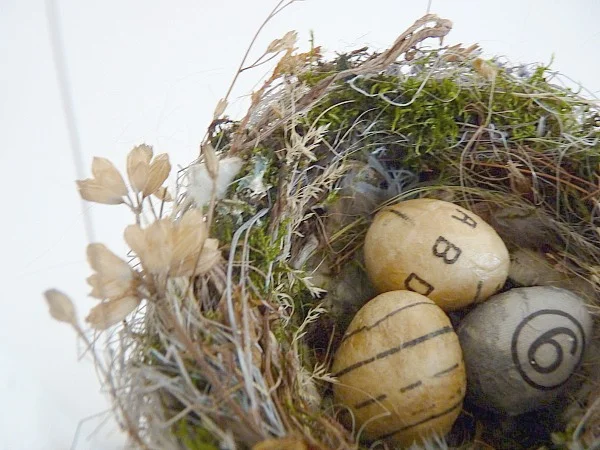 Possibility, Mixed media plaster and fiber nest © 2013 Laly Mille