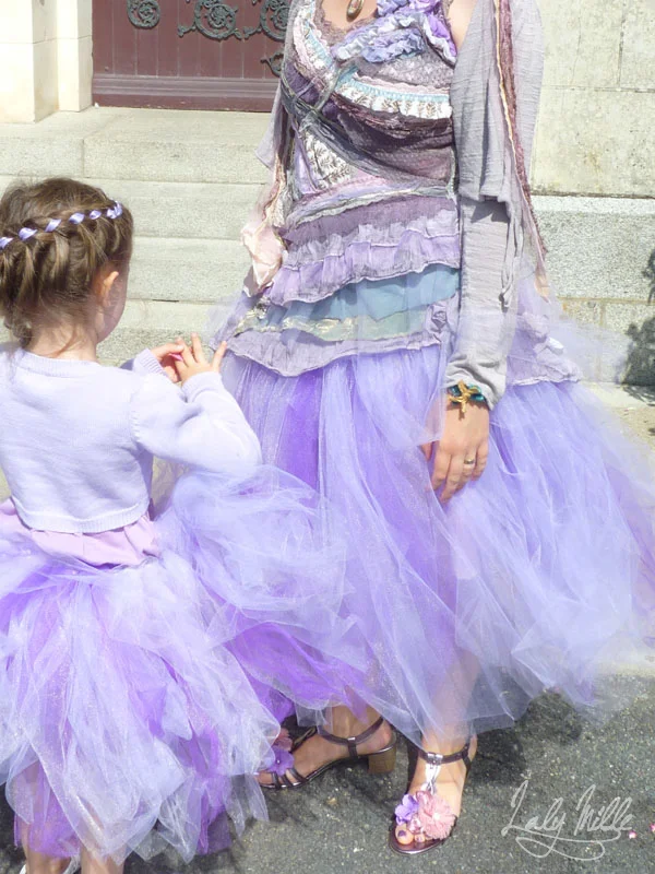 Robe de fée recyclée avec tutu violet © 2014 Laly Mille