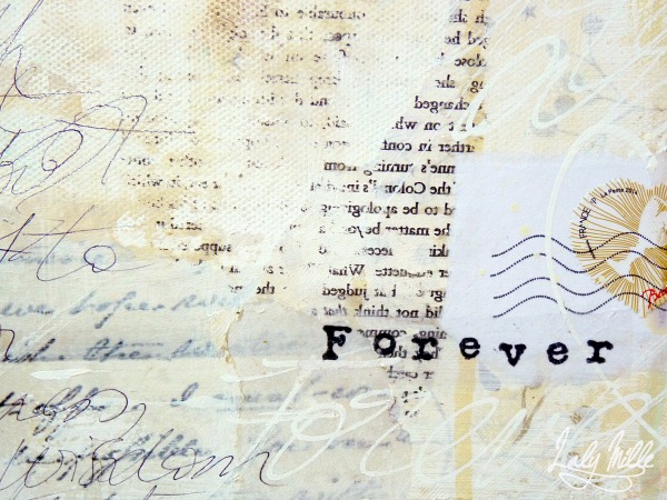 Forever (Pour toujours) - Mixed media sur toile © 2014 Laly Mille