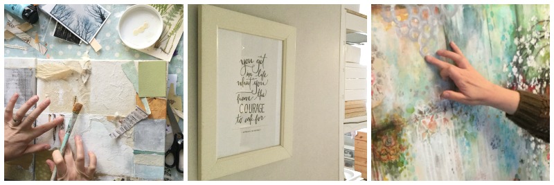 "You get in life what you have the COURAGE to ask for"... This quote greets me and boosts my courage every time I enter the studio.