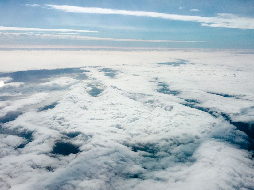 Flying above the clouds...