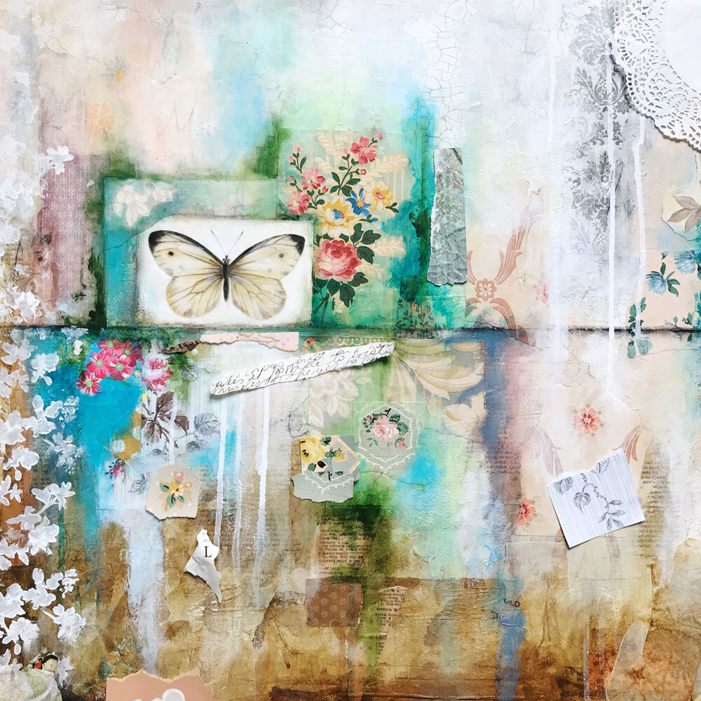 Wings of Hope Mixed Media Painting by Laly Mille