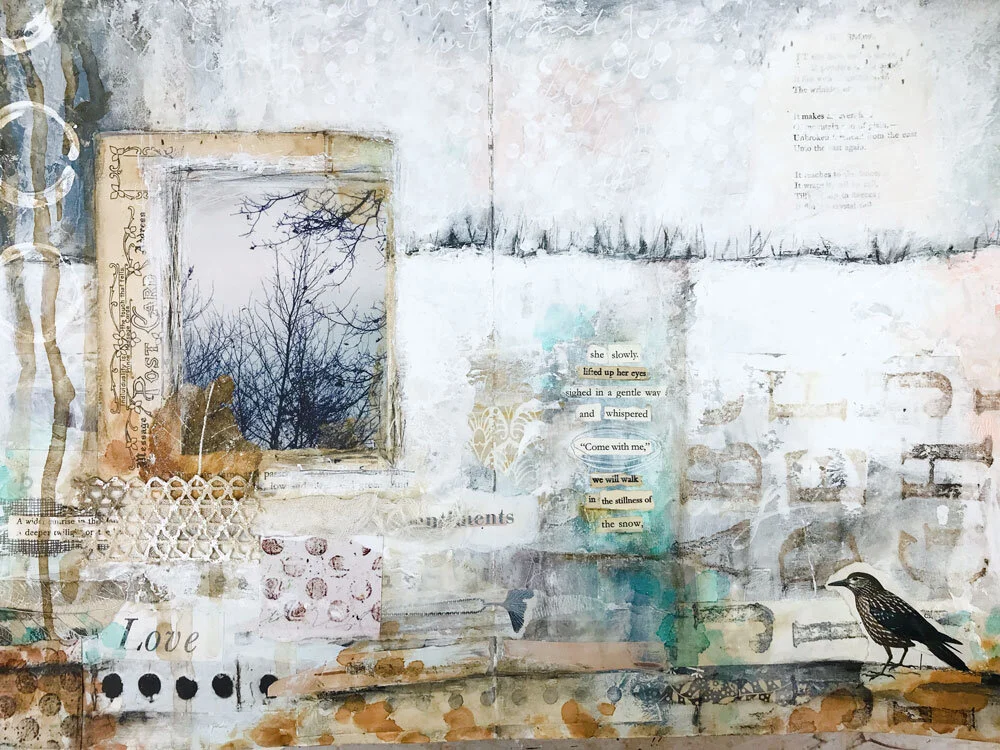 White Wonderland Laly Mille Mixed Media Art