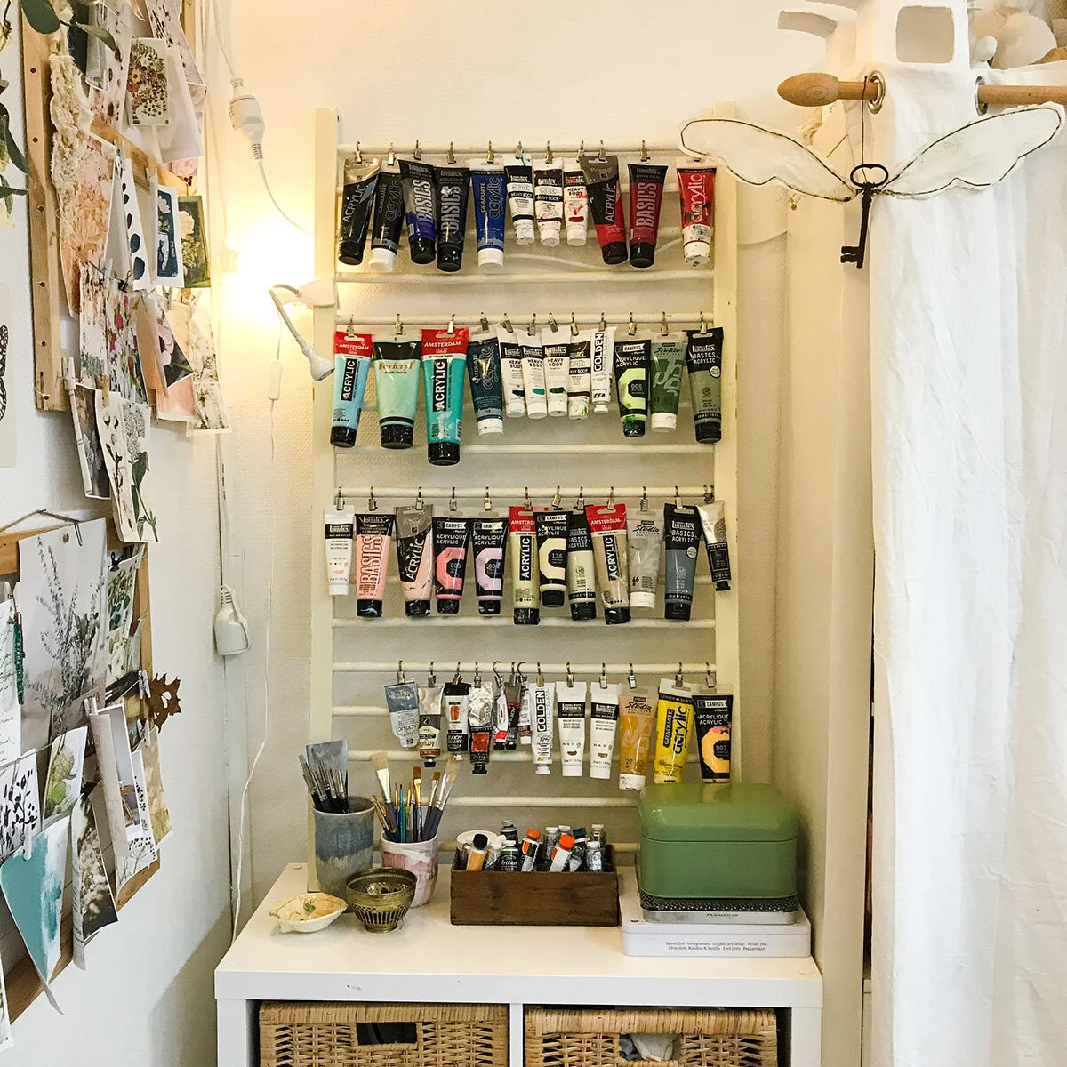 Art Studio Storage Ideas — Laly Mille Mixed Media Art