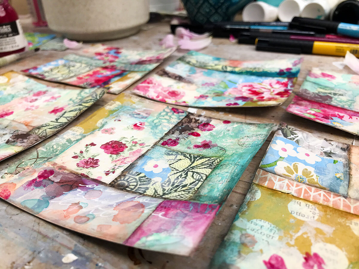 Flower Flow Online Mixed Media Painting Class with Laly Mille